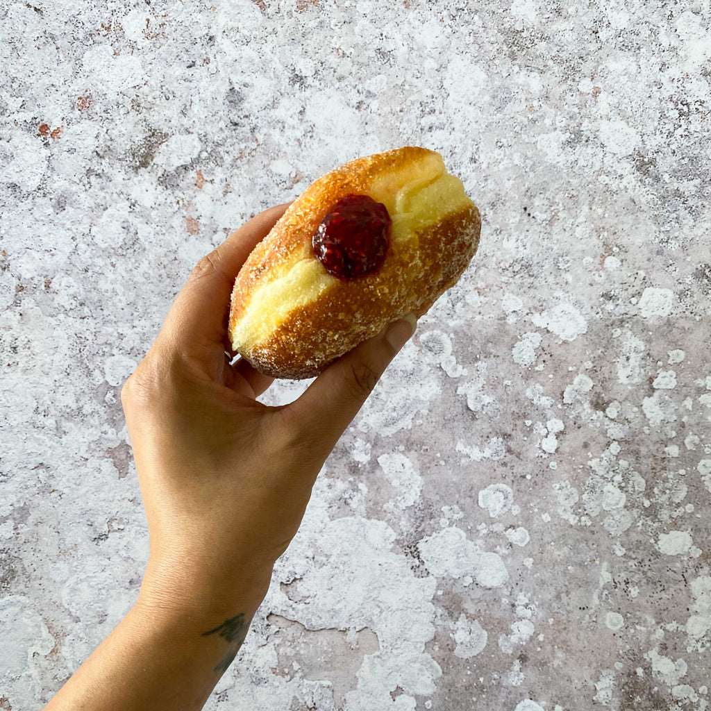 Raspberry donuts in Dubai
